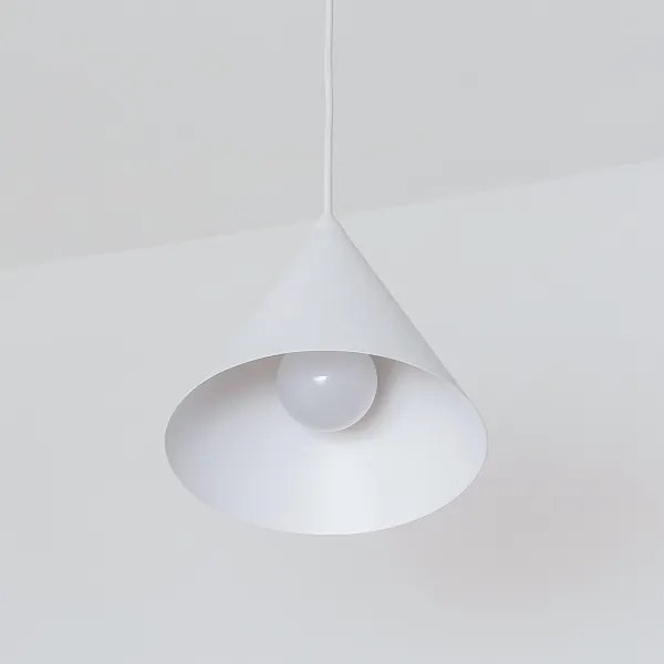 Lustră pe cablu ETNA II 1xE27/15W/230V diam. 18,5 cm albă