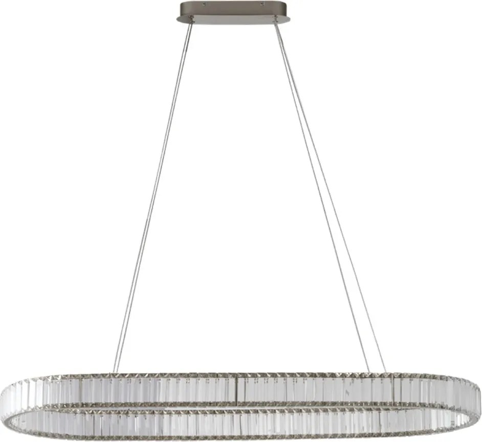 Lustra LED CCT suspendata cu telecomanda SPARKING crom