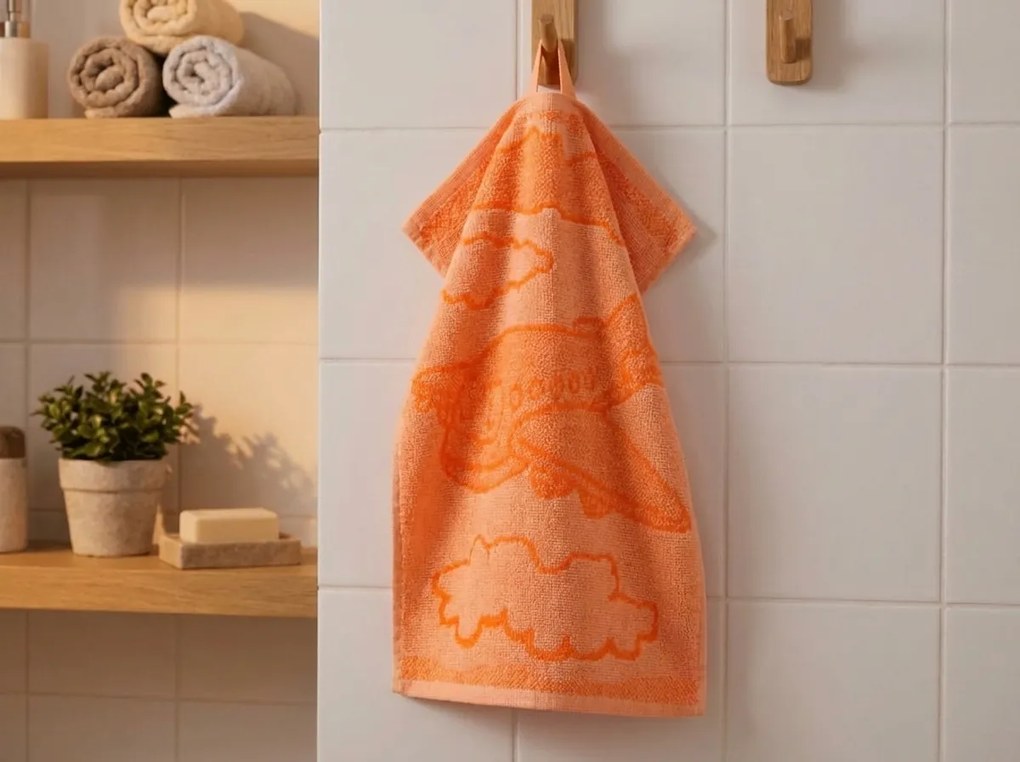 Prosop pentru copii BEBÉ avion portocaliu 30x50 cm