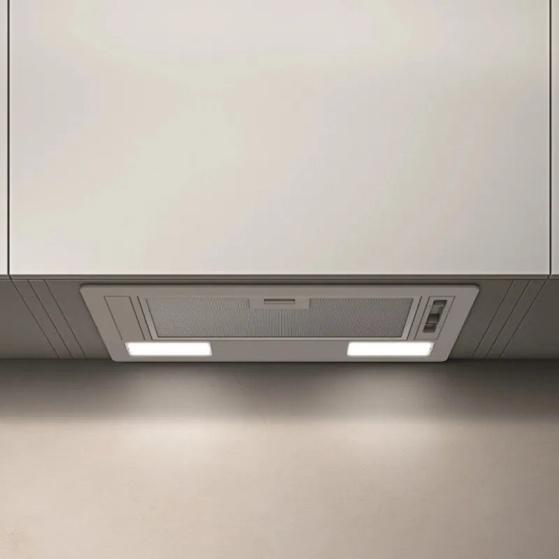 Hota de bucatarie incorporabila Elica Era GR 52, 81 W, 52 cm, Clasa C, 224 m³/h, Iluminare LED, Argintiu
