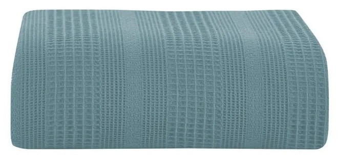 Cuvertură turcoaz din bumbac pentru pat dublu 220x235 cm Leona - Mijolnir