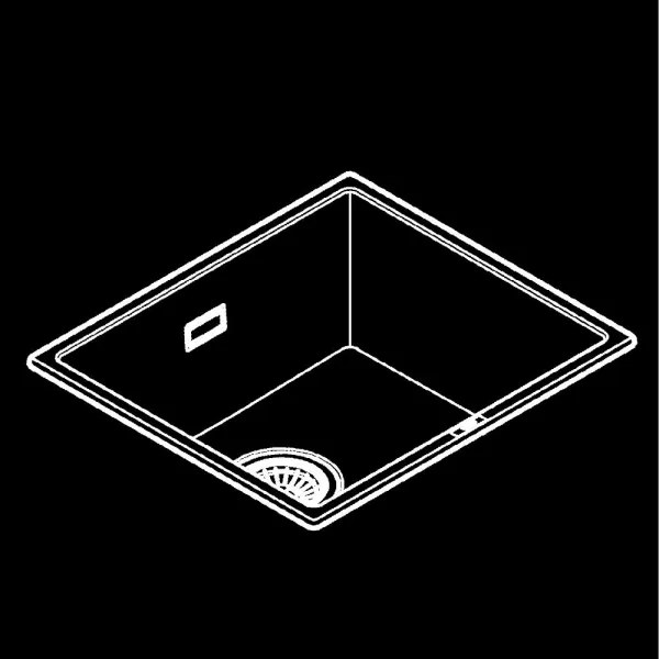 GROHE 31653AP0 - Chiuvetă K700U 457 × 406 mm, piatră/negru