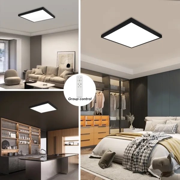 Brilagi-LED Lampă de baie reglabilă FRAME SMART LED/50W/230V IP44, negru + telecomandă