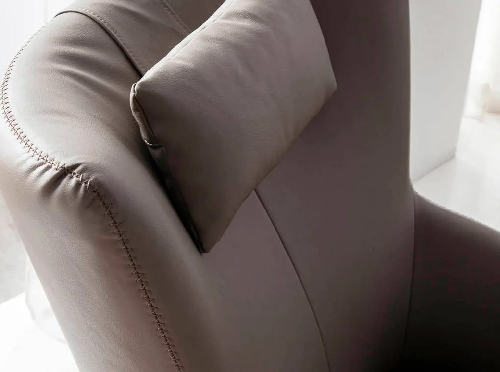 Fotoliu pivotant design modern Melvin AC 5044-A1001-PIEL