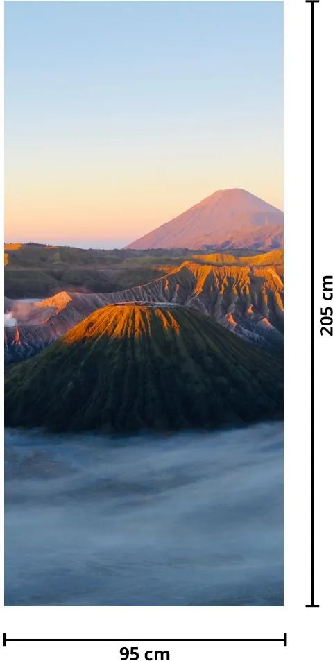 Fototapet pentru ușă - Munții Bromo din Indonezia (95x205cm)