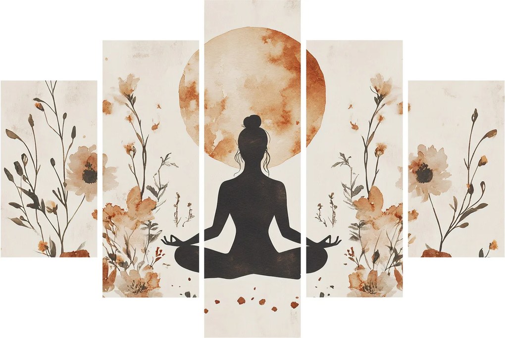Tablou - Yoga Portocalie (150x105 cm)