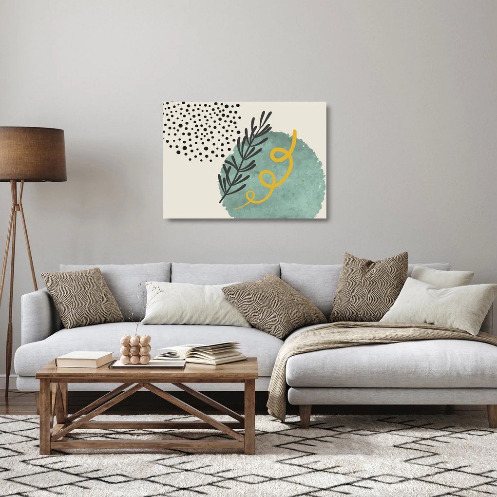 Tablou pe sticlă - Foi de rezumat N⁰1 (70x50 cm)