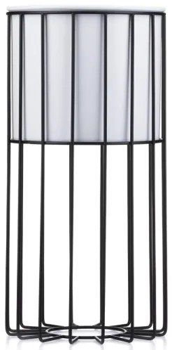 Ghiveci metalic de flori LOFT 42x20 cm negru/alb