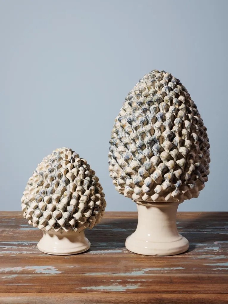 Decoratiune de masa in forma de anghinare, din ceramica, H40cm ,Artisanal