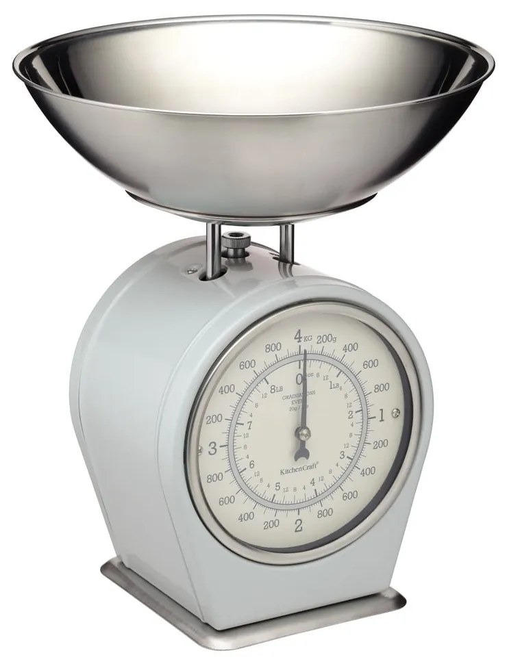 Cântar de bucătărie Kitchen Craft Living Nostalgia, gri deschis, 4 kg