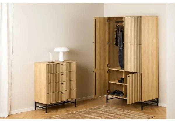 Dulap pentru haine OLIVIA 99x200 cm, stejar