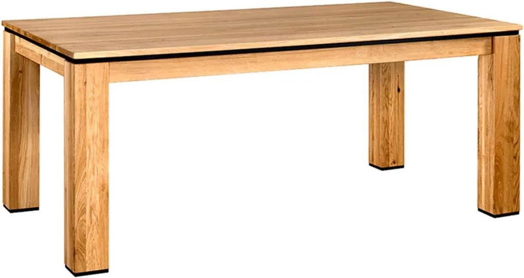 Masă lemn masiv natur Stefano II - 75 x 100 x 180 cm