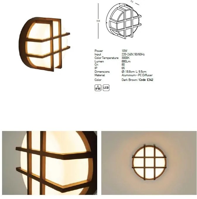Aplica de exterior LED design decorativ IP65 Neves