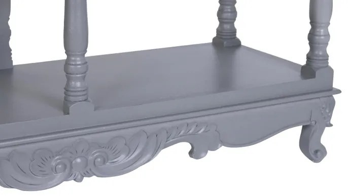 Consola, gri, din lemn de paulownia, Auria