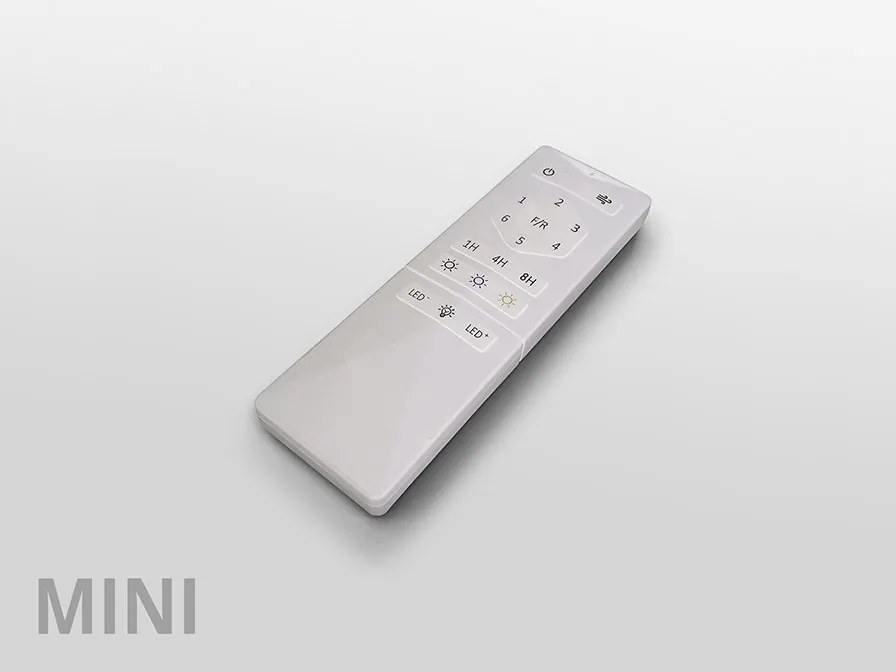 Lustra LED cu Ventilator si telecomanda, lame retractabile Mini Vento alb/bronz