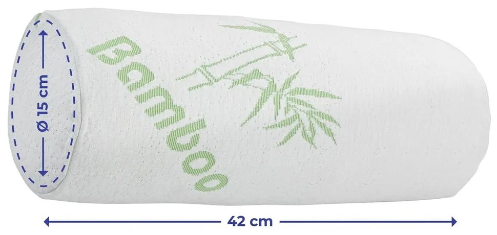 Pernă tubulară cu spumă cu memorie 15x42 cm – Maximex