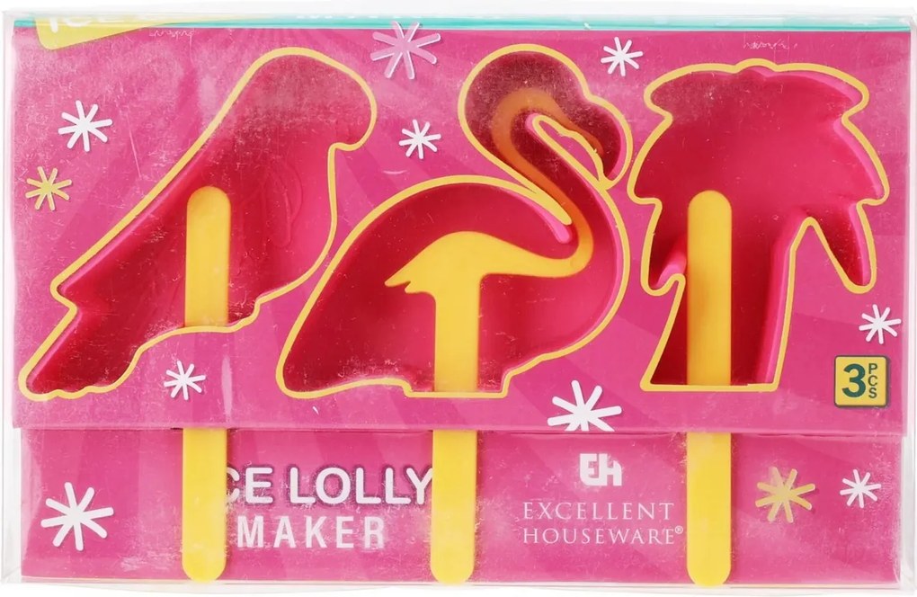 Formă pentru înghețată EH Tropical Animals, mix deculori