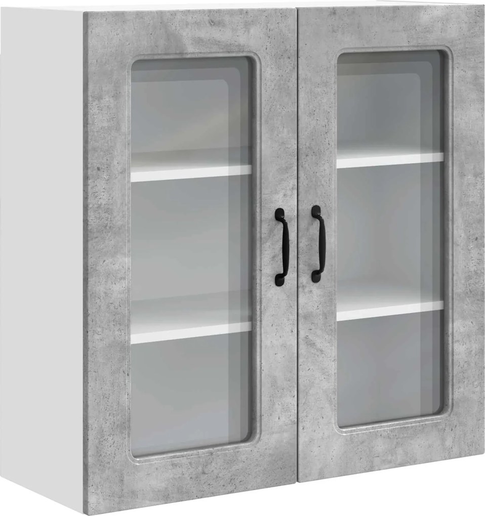 vidaXL Dulap de bucătărie Kalmar Gri din beton 80 x 31 x 80 cm