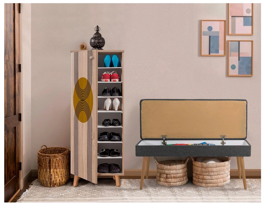 Mobilier hol Beside 21 (stejar sonoma + antracit). 1093985