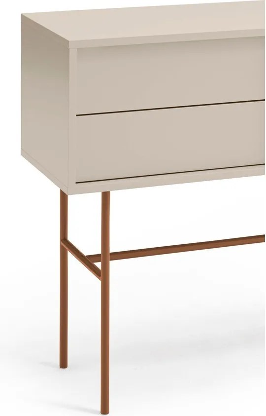 Masă consolă cărămizie-bej 35x110 cm Nube – Teulat