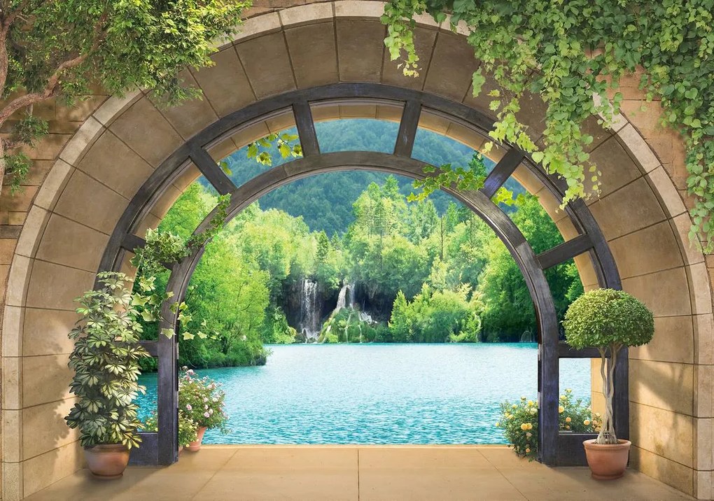 Fototapet - Privire spre lac (152,5x104 cm)
