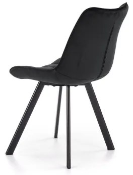 Scaun de dining COMORO, 1 buc., negru