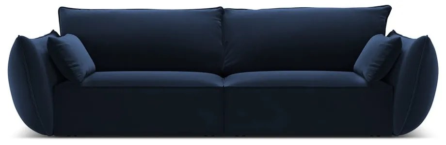 Canapea albastru-închis cu tapițerie din catifea 208 cm Vanda – Mazzini Sofas