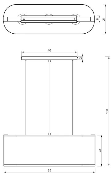 Lustră pe cablu KAGA 3xE27/60W/230V neagră/aurie