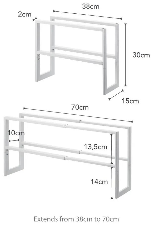 Pantofar alb telescopic din metal Line – YAMAZAKI