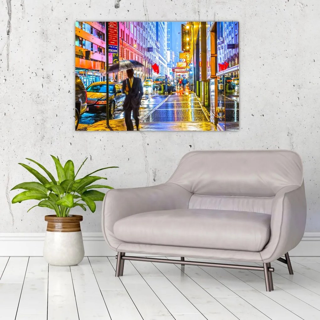 Tablou - Oraș în lumina neoanelor (90x60 cm)