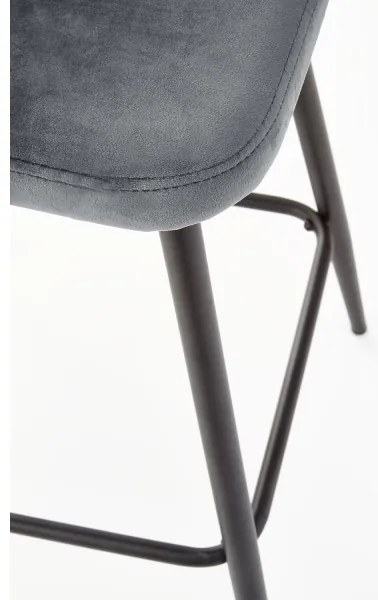 Scaun de bar 89x49 cm gri/negru