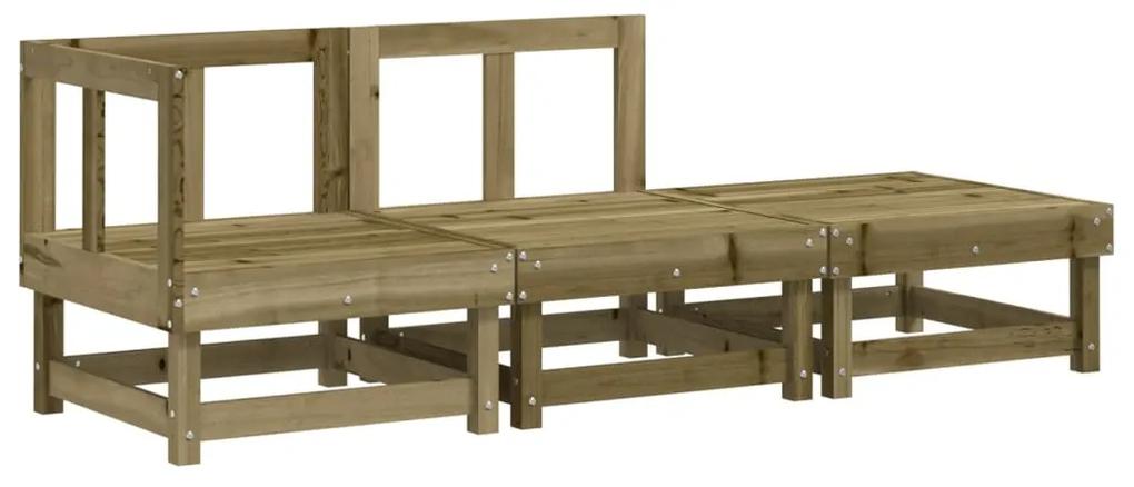 825414 vidaXL Set mobilier de grădină, 3 piese, lemn de pin impregnat