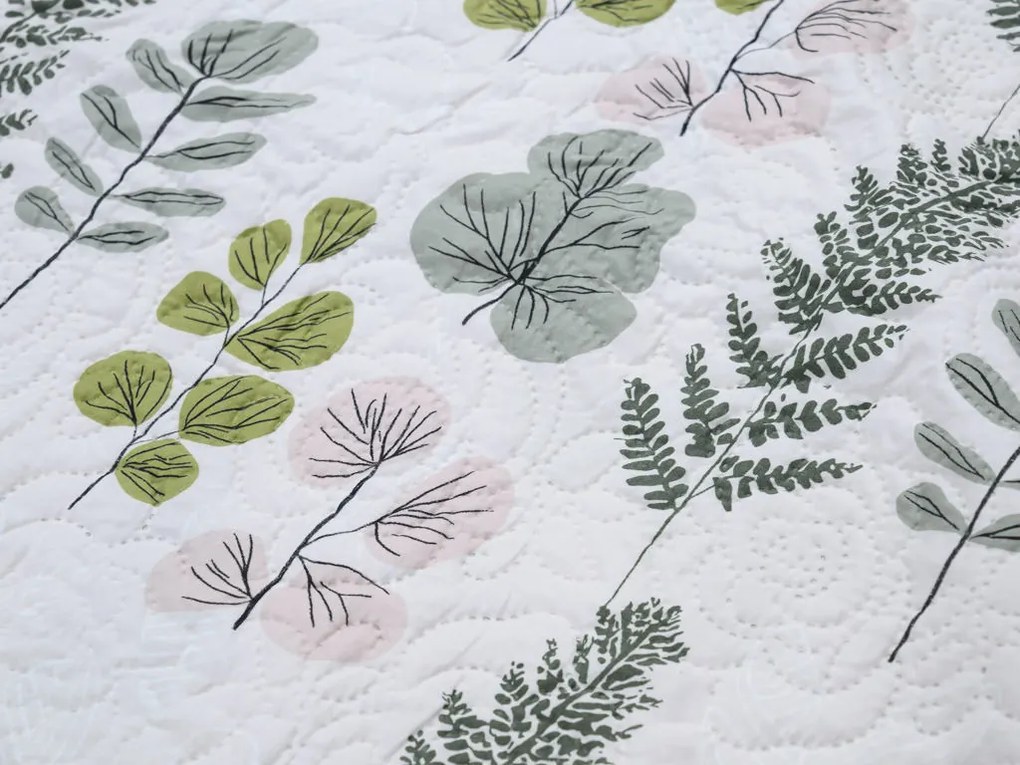 Cuvertura de pat SCANDI NATURE, verde Dimensiune: 220 x 240 cm