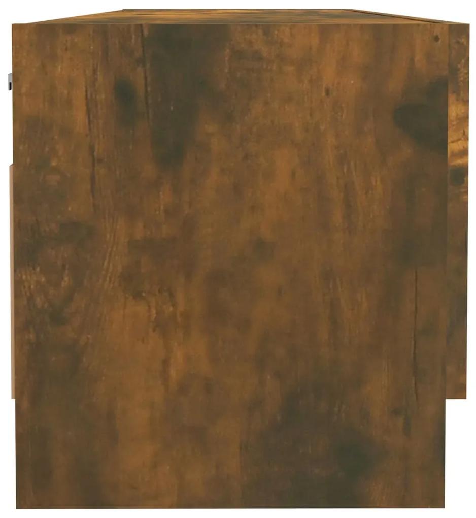 Sifonier, stejar fumuriu, 100x32,5x35 cm, lemn prelucrat Stejar afumat, 1