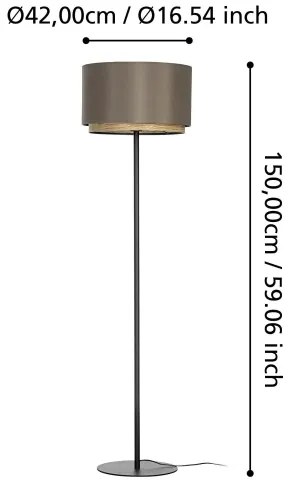 Lampadar Eglo 390124 MARCHENA 1xE27/40W/230V maro