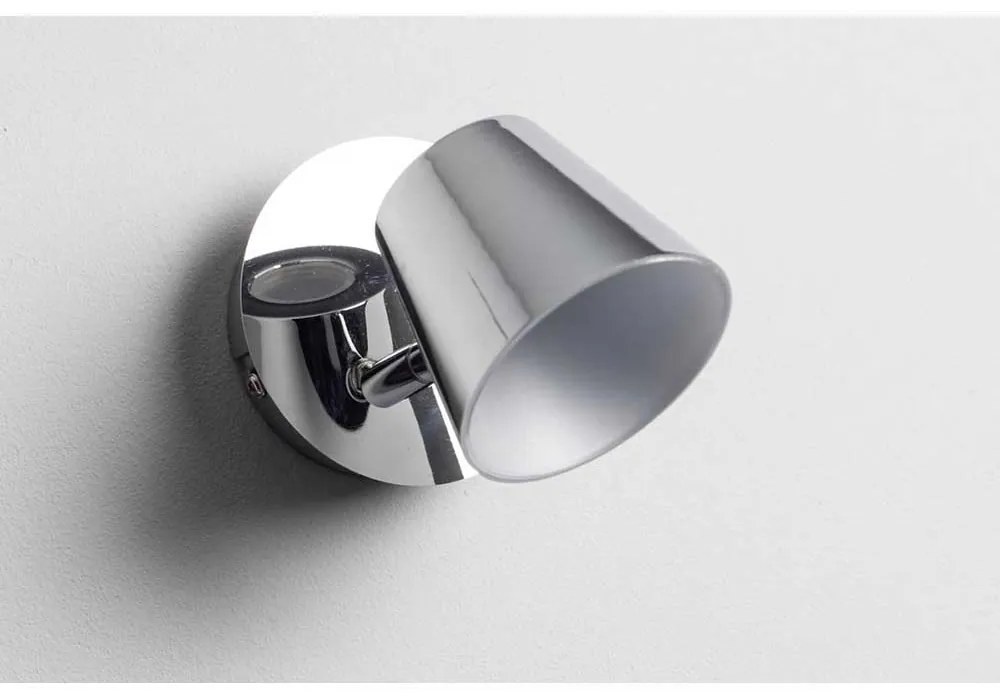 Spot Torsion cu LED, 1x6w, 650 lumeni, metal, argintiu