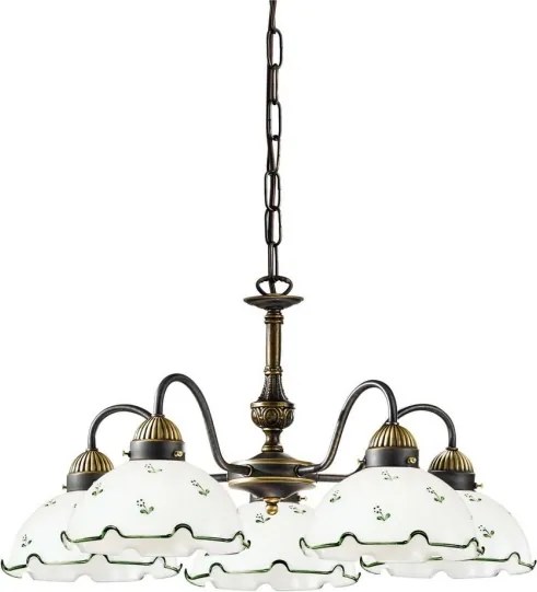 Sticlă de schimb universală NONNA E27, Ø 20 cm, alb/verde