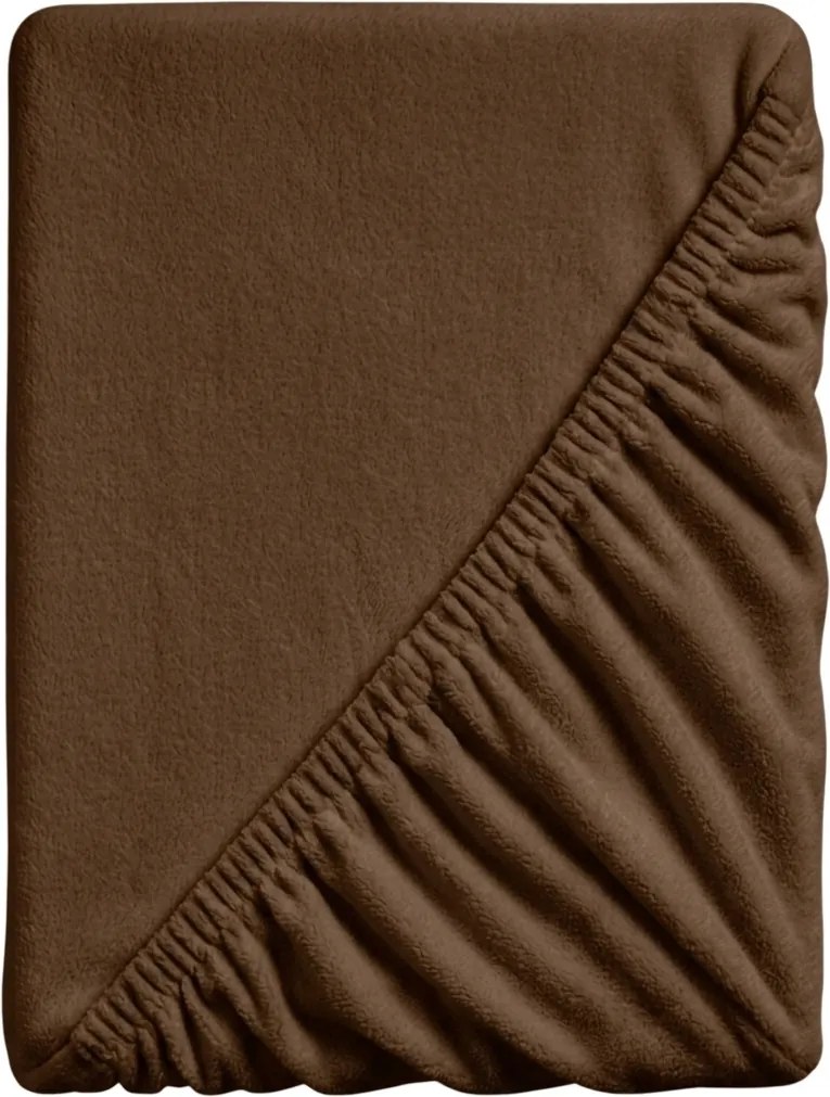 Cearsaf Cocolino microplus cu elastic SOFT 160x200 cm maro