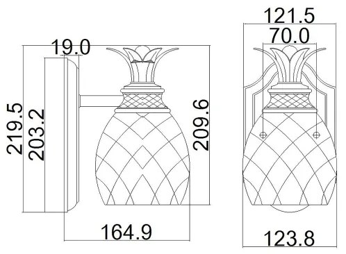 Aplică LED pentru baie PLANTATION 1xG9/3W/230V IP44 aurie Hinkley