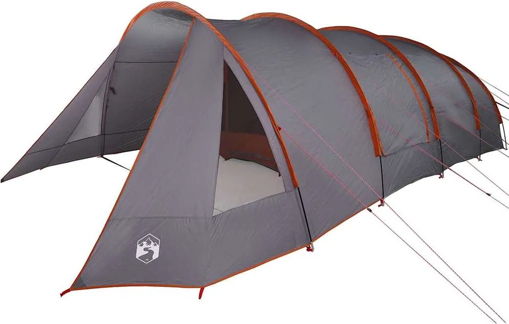 vidaXL Cort Tunel 6-Persoane Gri și Portocalie 778 x 356 x 210 cm