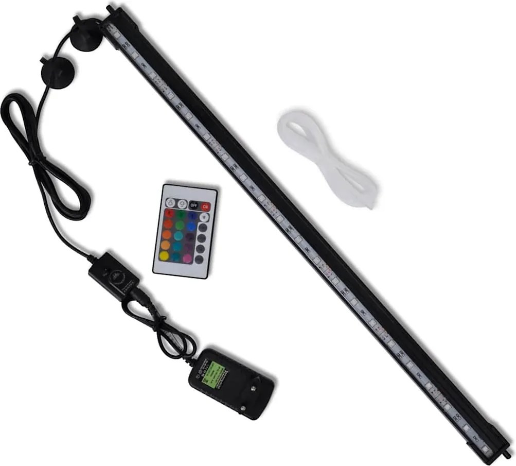 vidaXL Lampă cu LED pentru acvariu cu bule RGB 56,5 cm