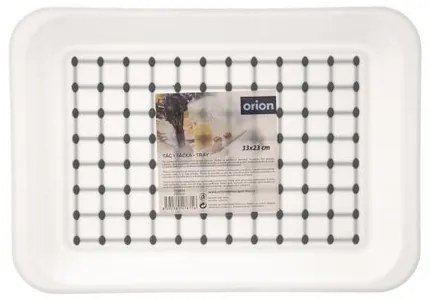 Tavă de plastic Orion 33 x 23 cm,  albă