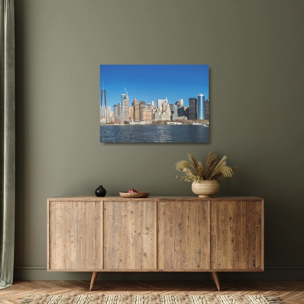 Tablou pe sticlă - Manhattan în New York (70x50 cm)
