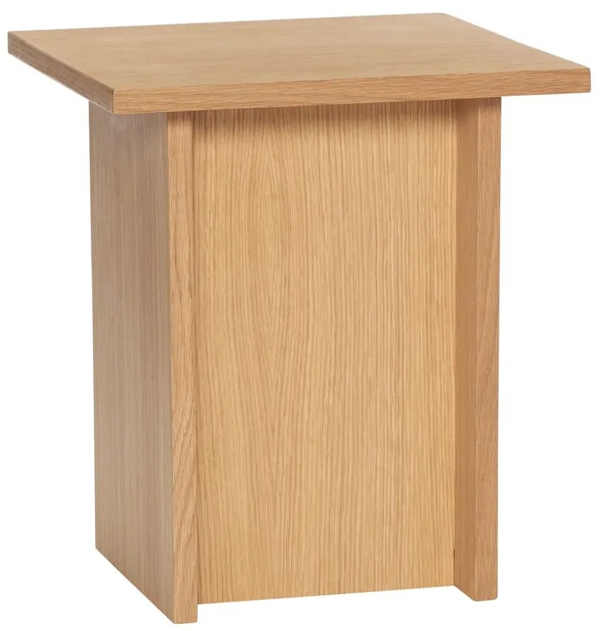Măsuță auxiliară cu aspect de lemn de stejar 35x35 cm Straight – Hübsch