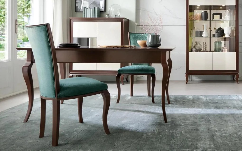 Masă lemn masiv Dining Nicola Extensibilă 160/, 260 × 90 × 75 cm