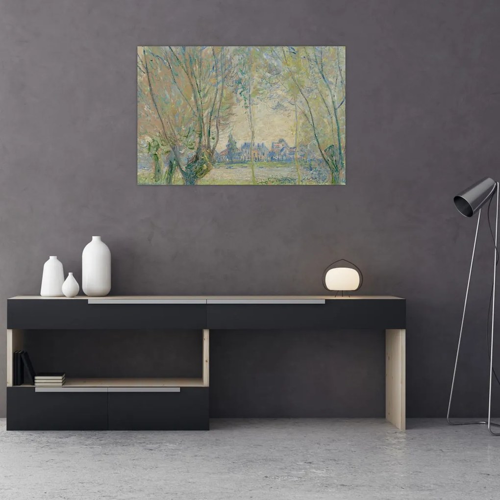 Tablou - Claude Monet, Woman Seated under the Willows, reproducere (90x60 cm)