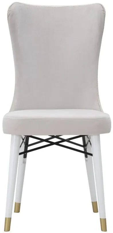 Mauro Ferretti Scaun Mimoza Crem Set 2Buc Cm 40X65X99