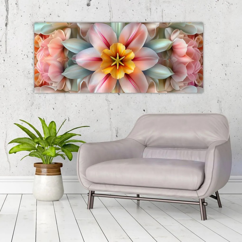 Tablou - Floare caleidoscopică (120x50 cm)
