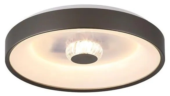 Searchlight 89735-38LT - Plafonieră LED dimabilă POLKA, 24W/230V + 6W, Ø 38,5 cm, maro