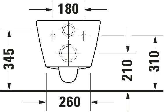 Duravit 29030900212 - WC suspendat D-CODE, fără brida, ceramică, alb lucios